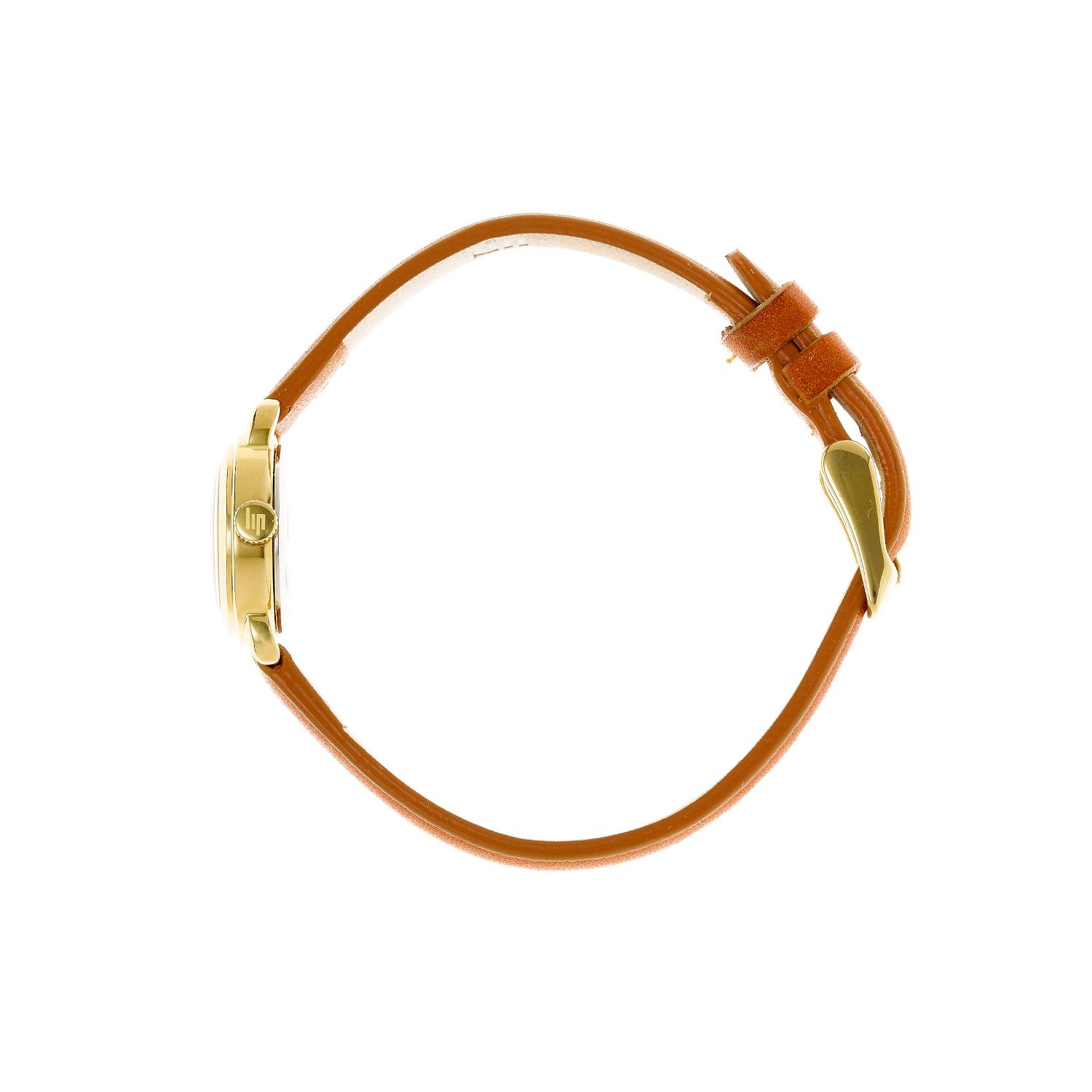 montre-femme-lip-henriette-marron-671196-2 Montre femme Lip Henriette, dorée et cuir marron – Image 2