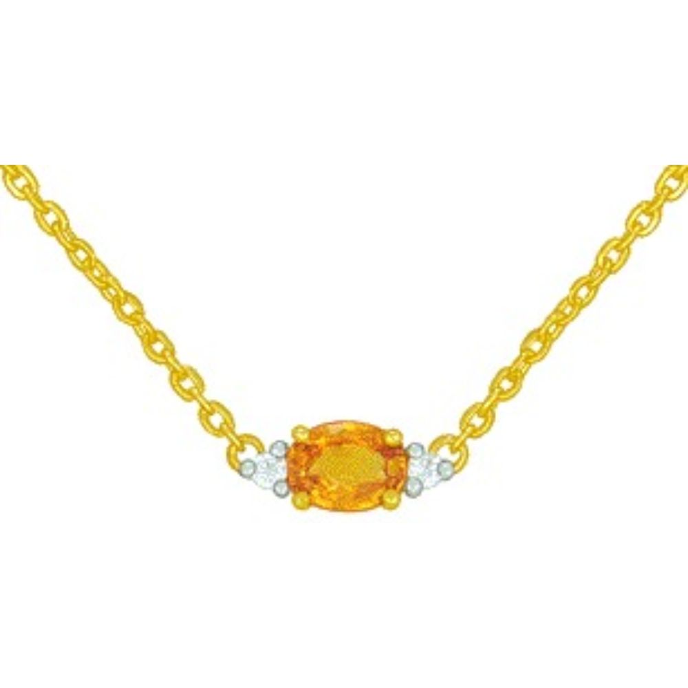 collier saphir orange