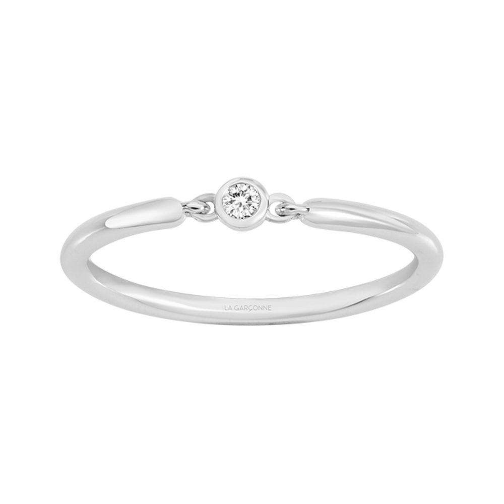 Bague Argent Pure Essentielle La Garçonne Diamant