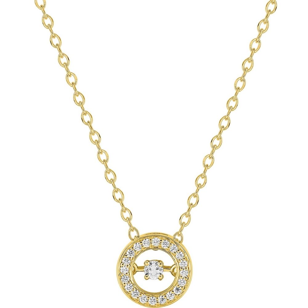 Collier Plaqué Or Jaune et Cercles Oxydes