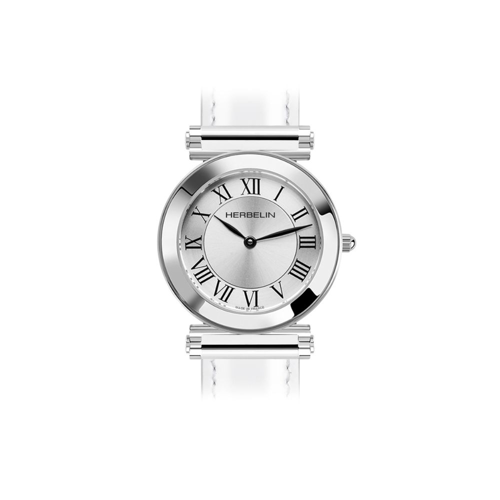 Boitier Herbelin Antarès, rond, cadran argenté