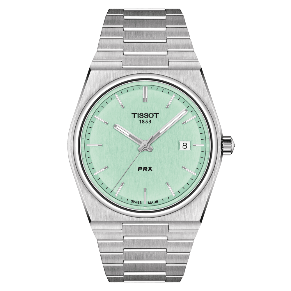 Tissot PRX Powermatic 80 Orologio Donna - Quadrante Verde, Vetro Zaffiro, Bracciale Acciaio, 35mm