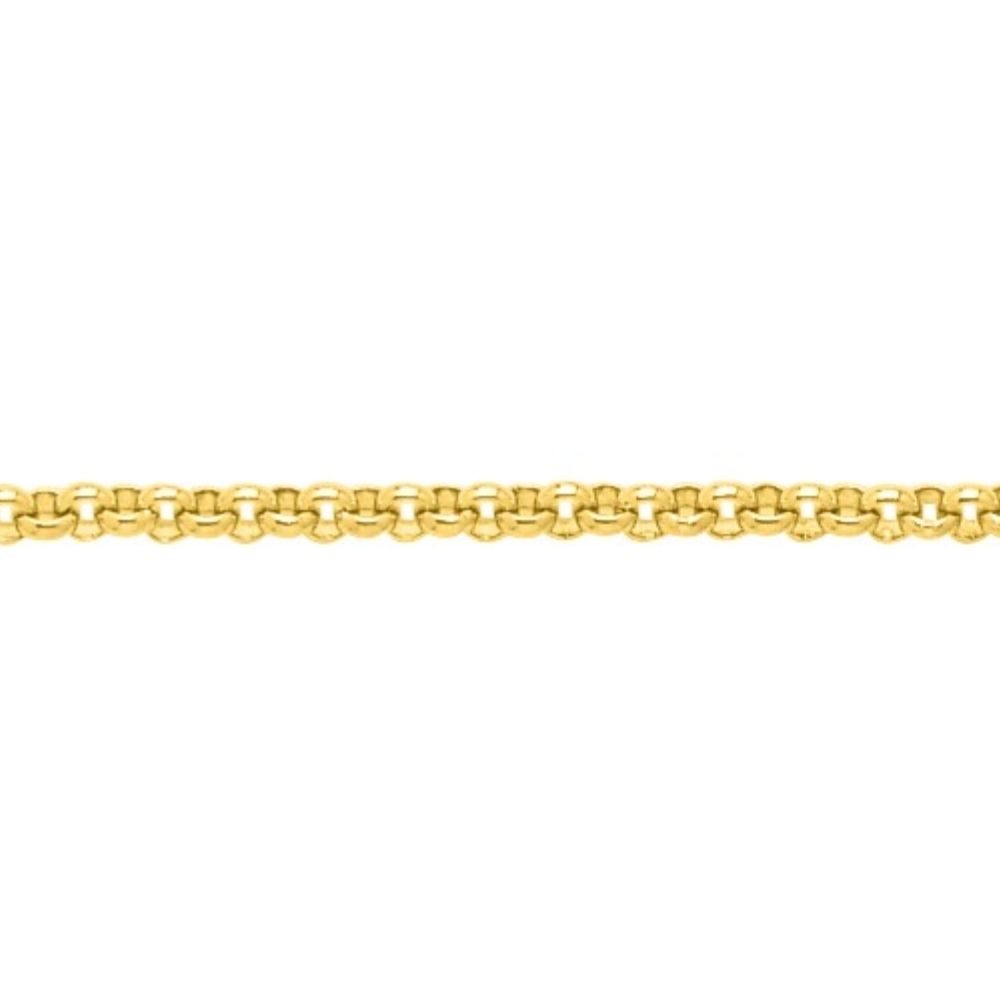 Bracelet mailles jaseron 3.5mm, or jaune