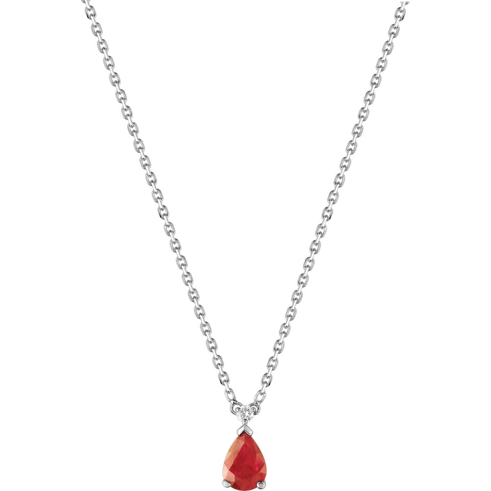 collier rubis poire et diamant