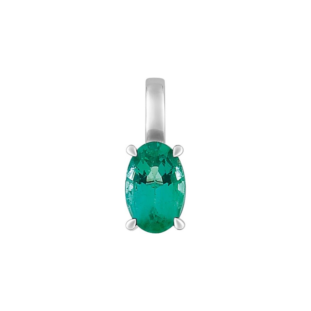 pendentif emeraude ovale