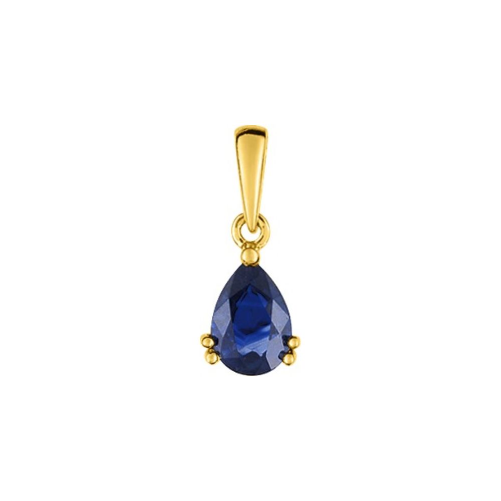 pendentif saphir poire or jaune
