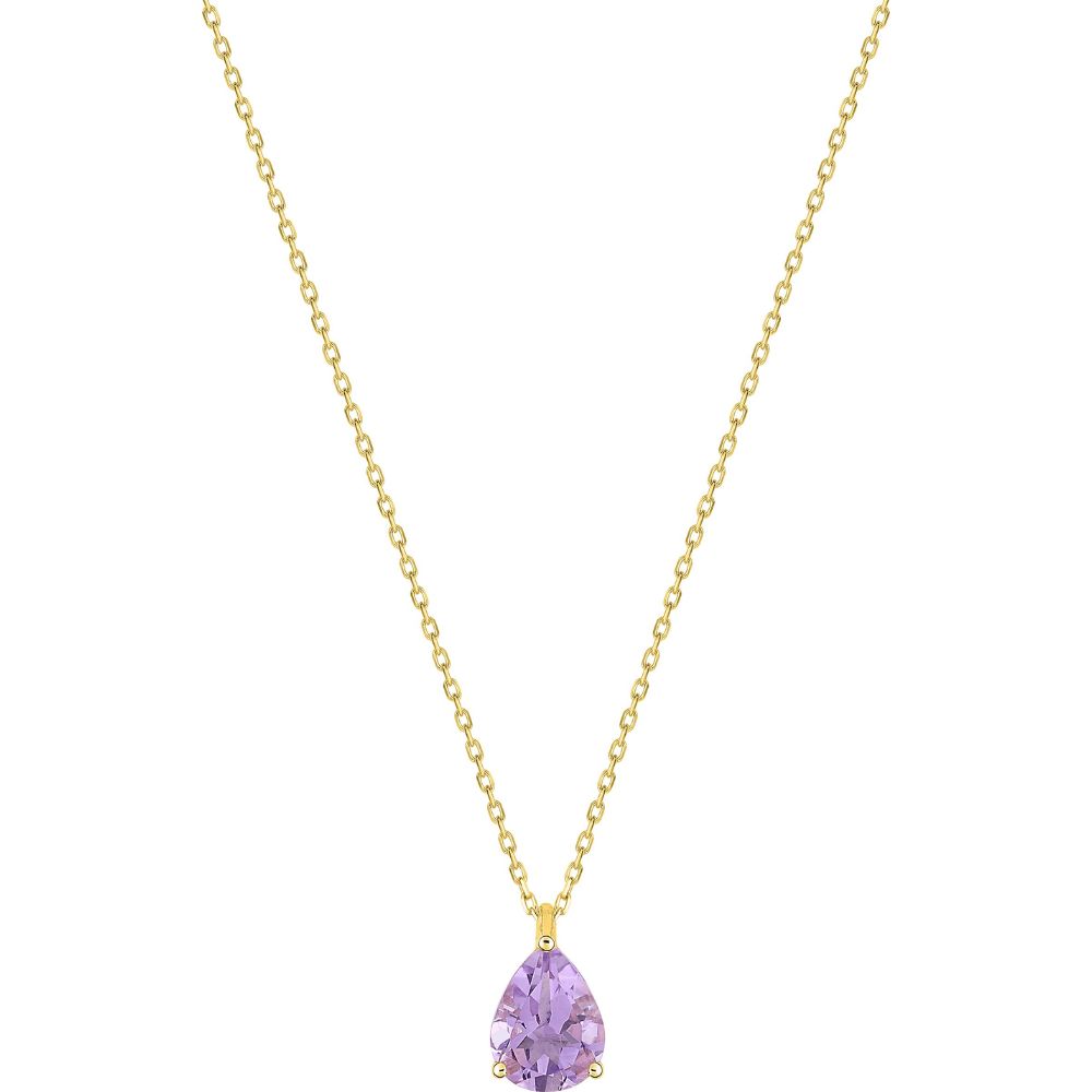 collier amethyste poire