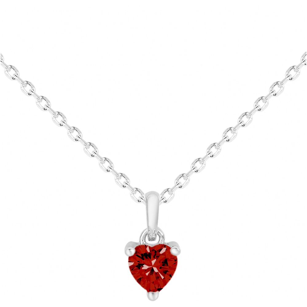 collier coeur rouge