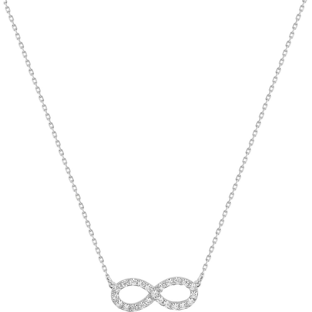 collier infini or blanc
