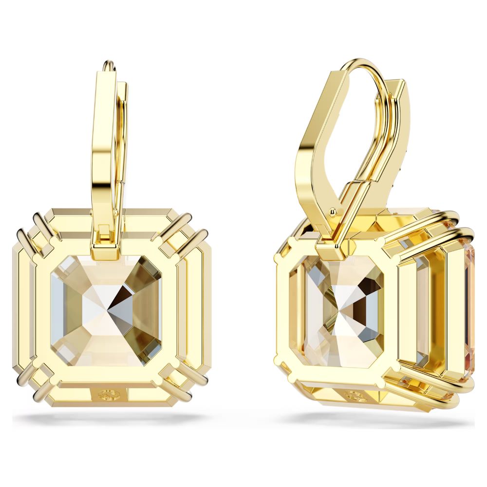 5725744 (2) Pendants d'oreilles Swarovski Millenia taille variée, dorées, caramel – Image 3