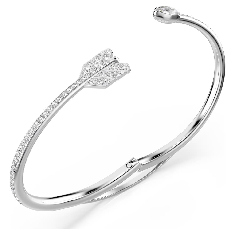 bracelet-jonc-swarovski-fleche-5737264 (2) Bracelet jonc Idyllia, fleche, blanc métal rhodié – Image 3