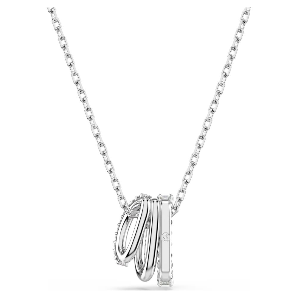 collier-swarovski-hyperbola-blanc-5737064 (2) Collier Swarovski Hyperbola, taille ronde, blanc, métal rhodié – Image 4