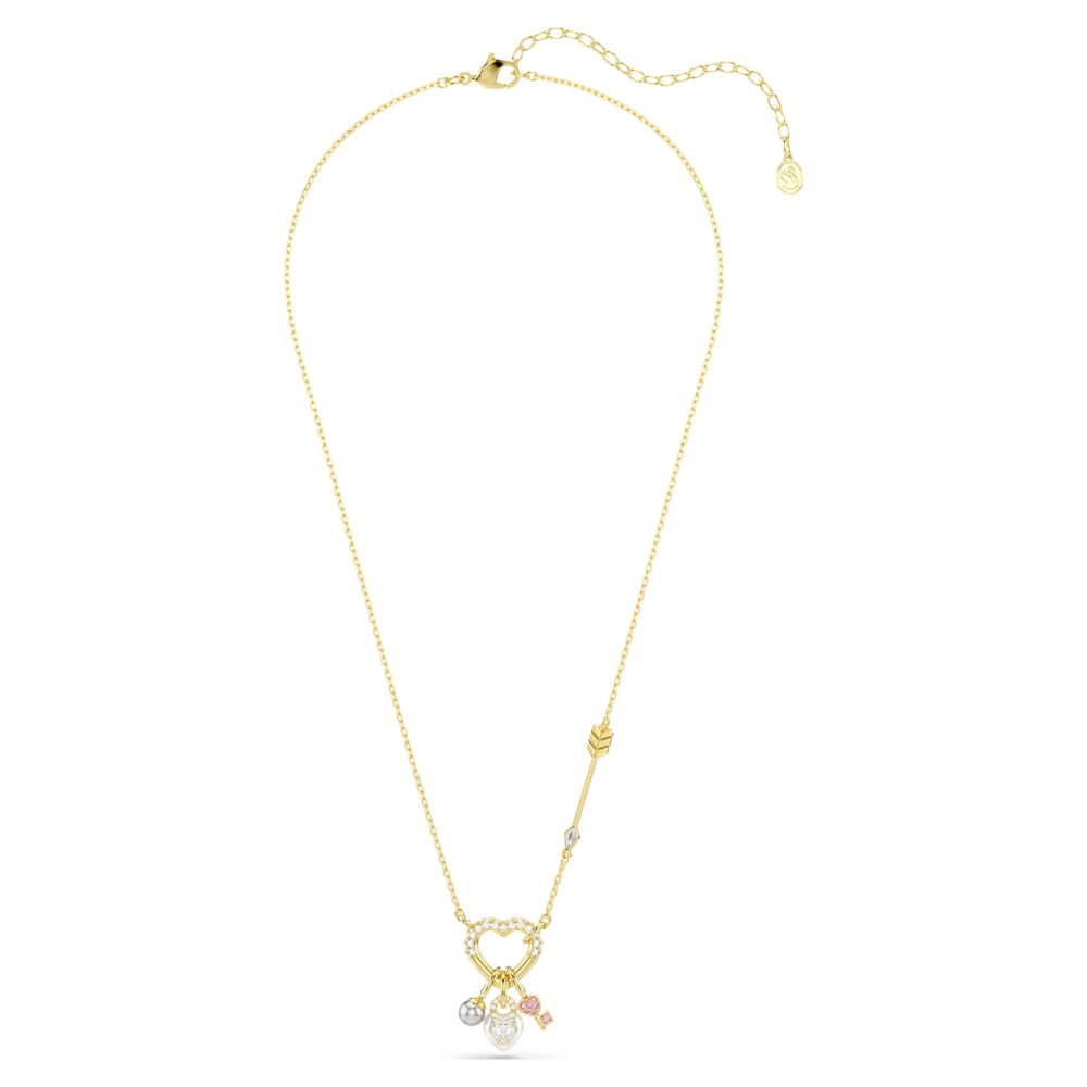 collier-swarovski-idyllia-coeur-cle-doré-5737290 (1) Collier Swarovski Idyllia, coeur, clé, rose, métal doré – Image 3