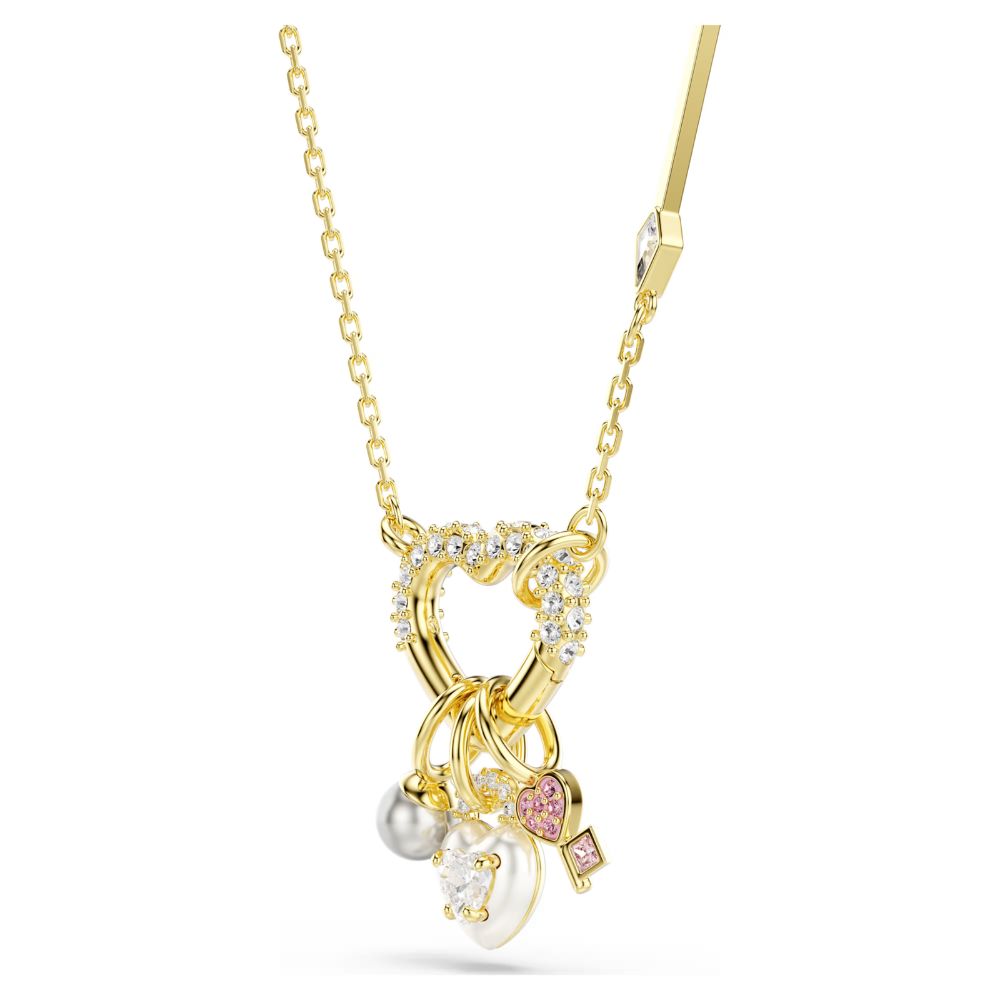collier-swarovski-idyllia-coeur-cle-doré-5737290 (2) Collier Swarovski Idyllia, coeur, clé, rose, métal doré – Image 4