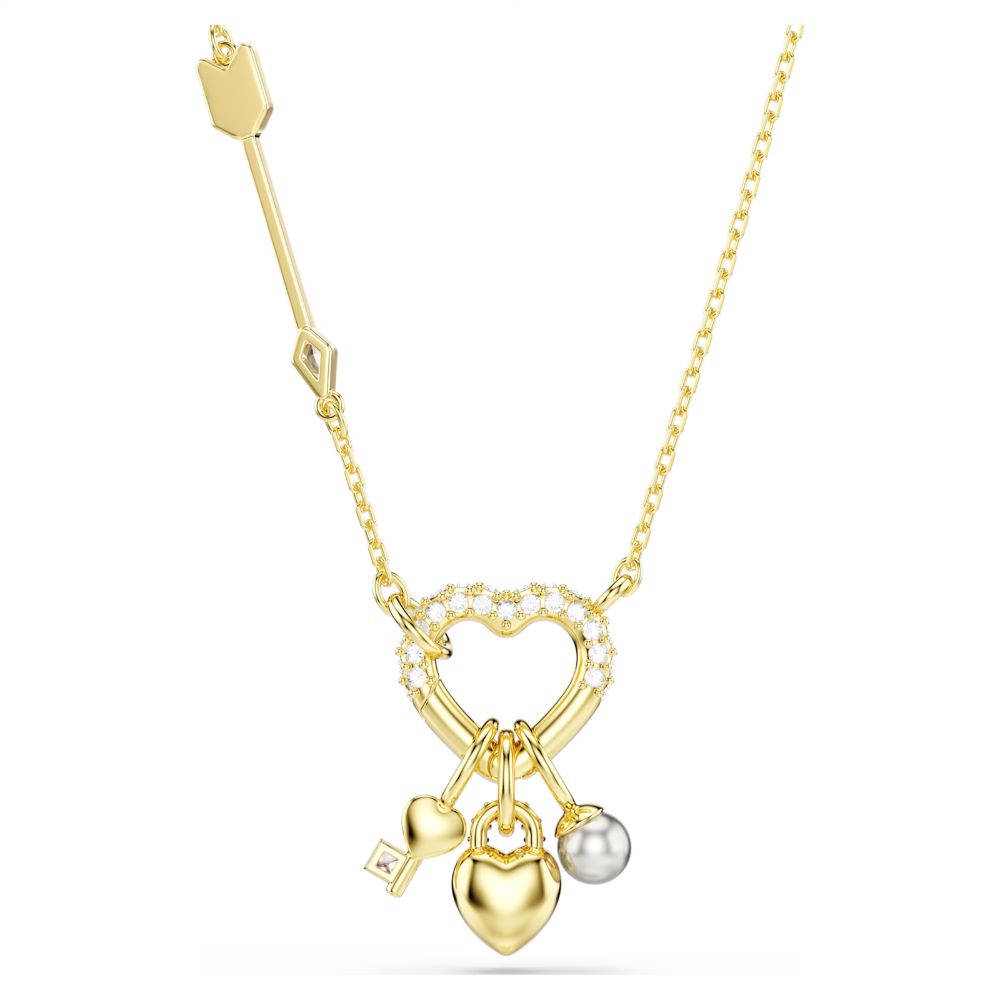 collier-swarovski-idyllia-coeur-cle-doré-5737290 (3) Collier Swarovski Idyllia, coeur, clé, rose, métal doré – Image 5