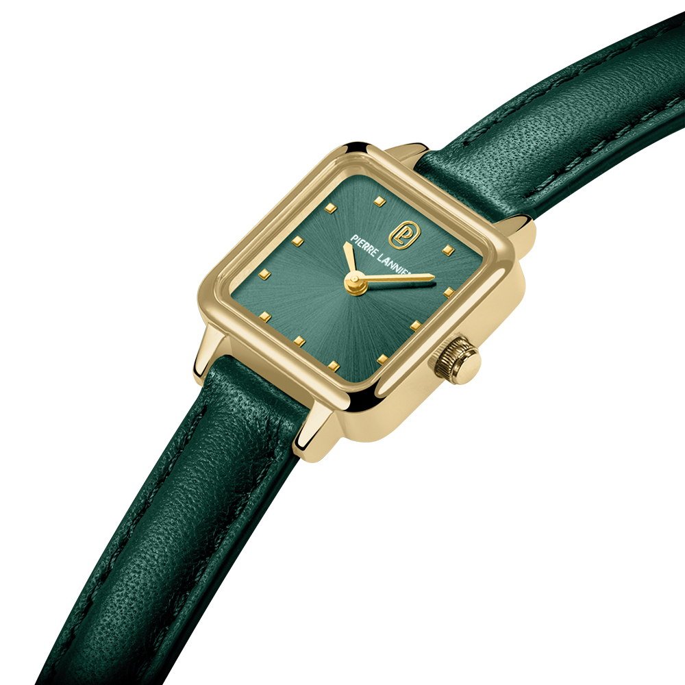 pierre-lannier-pya-059H577 (2) Montre Pierre Lannier Neora, cadran vert, cuir vert – Image 3