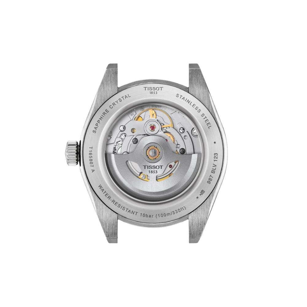 tissot-gentleman-38mm-T1658071104100 (2) Montre Tissot Gentleman 38mm, cadran noir, acier – Image 3