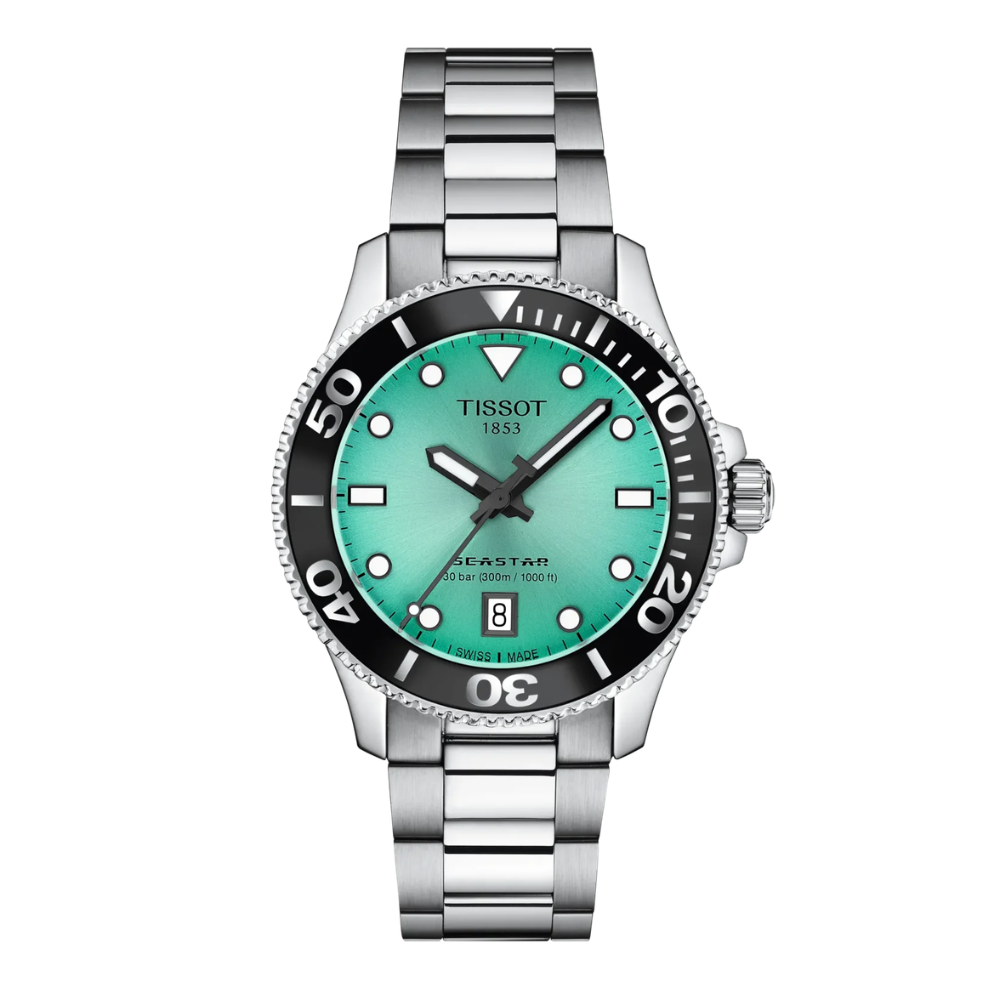 tissot seastar 1000 turquoise 36mm T1202101109100