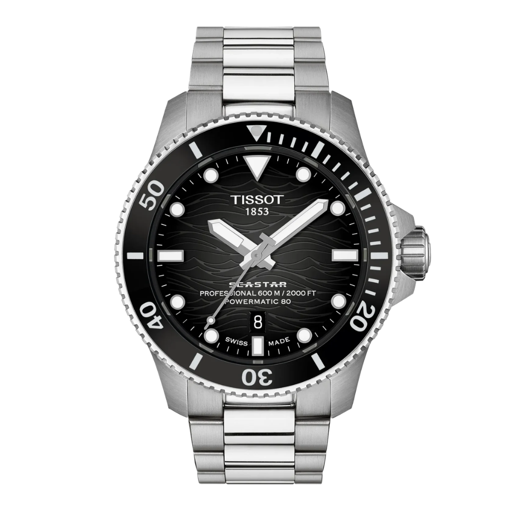 tissot seastar acier cadran noir T1209071105100