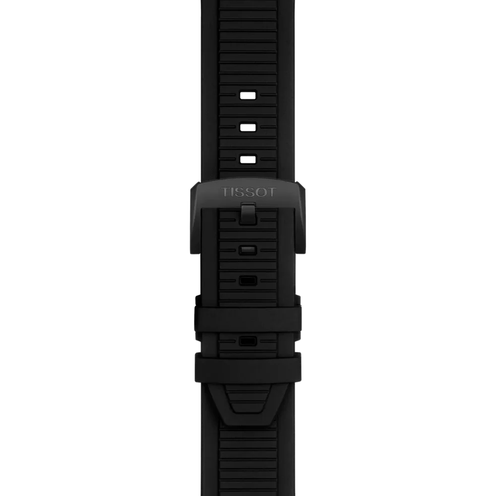 tissot-t-race-chrono-pvd-noir-T1414173706100 (3) Tissot T-Race chronographe noire, cadran noir, silicone noir, quartz – Image 4