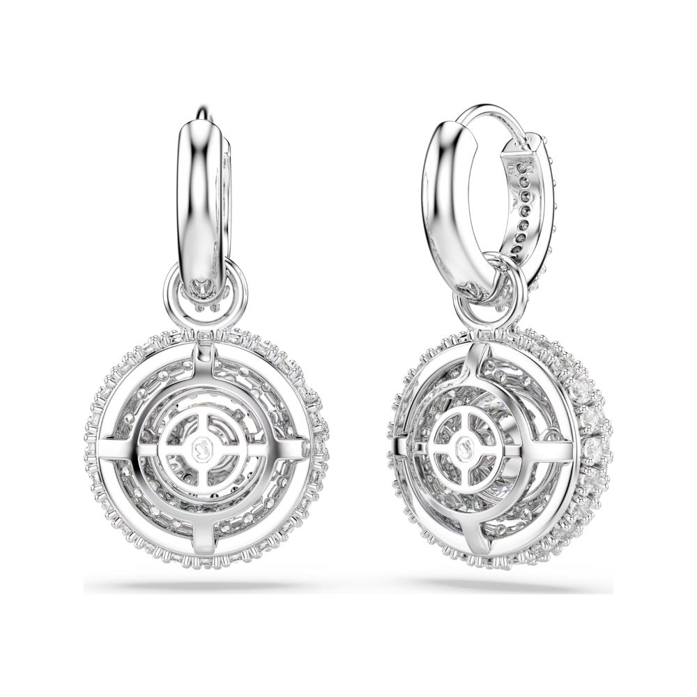 boucles-swarovski-sublima-rhodiées-5738193 (4) Pendants d'oreilles Swarovski Sublima, rhodié, blanc – Image 3