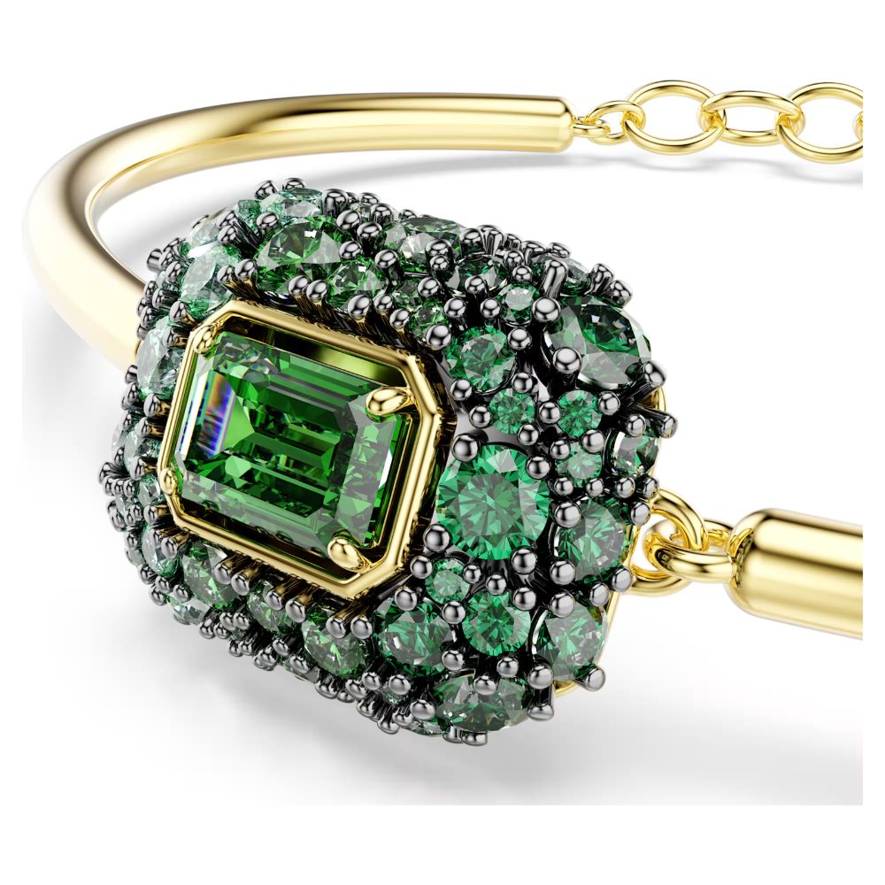 bracelet-swarovski-sublima-doré-vert-5758457 (2) Bracelet-jonc Swarovski Sublima, taille octogonale, doré, verts – Image 3