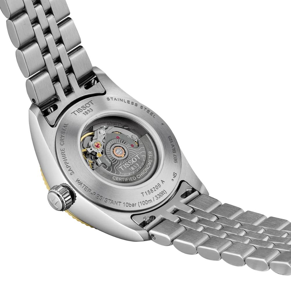 montre-tissot-ballade-automatique-bicolore-T1562082203301 (3) Tissot Ballade, cadran gris, boitier bicolore 30mm, auto – Image 4