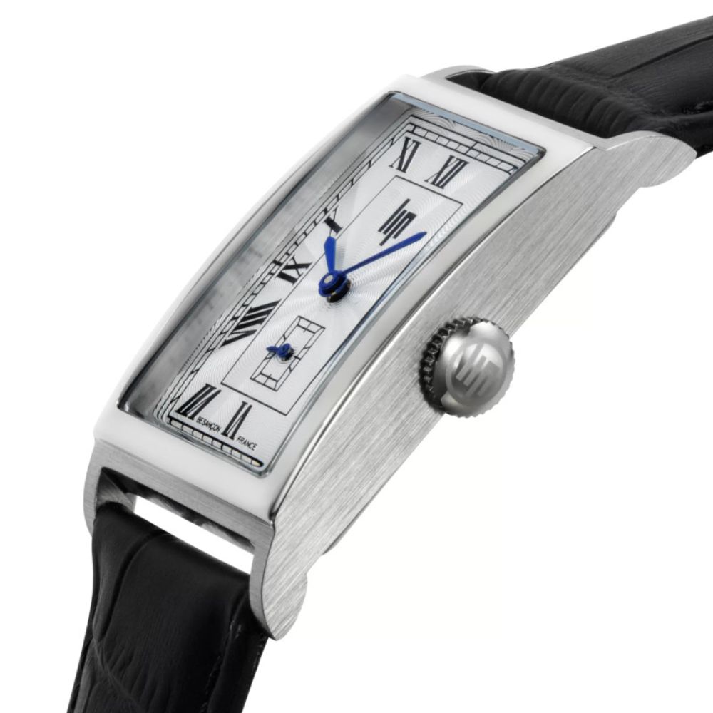 montre-lip-churchill (1) Lip Churchill T24, cadran gris, cuir noir, acier, quartz – Image 4