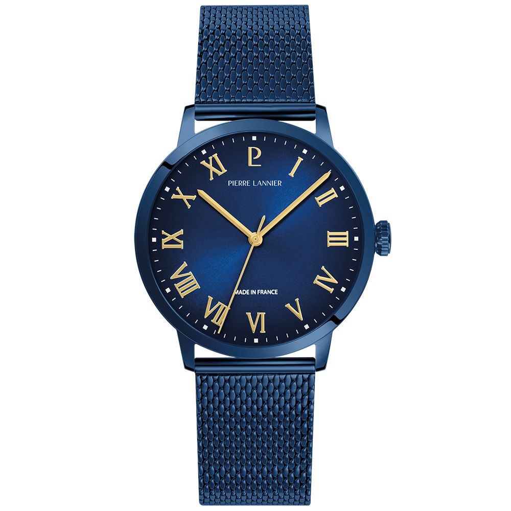 montre pour homme pierre lannier interval bleue