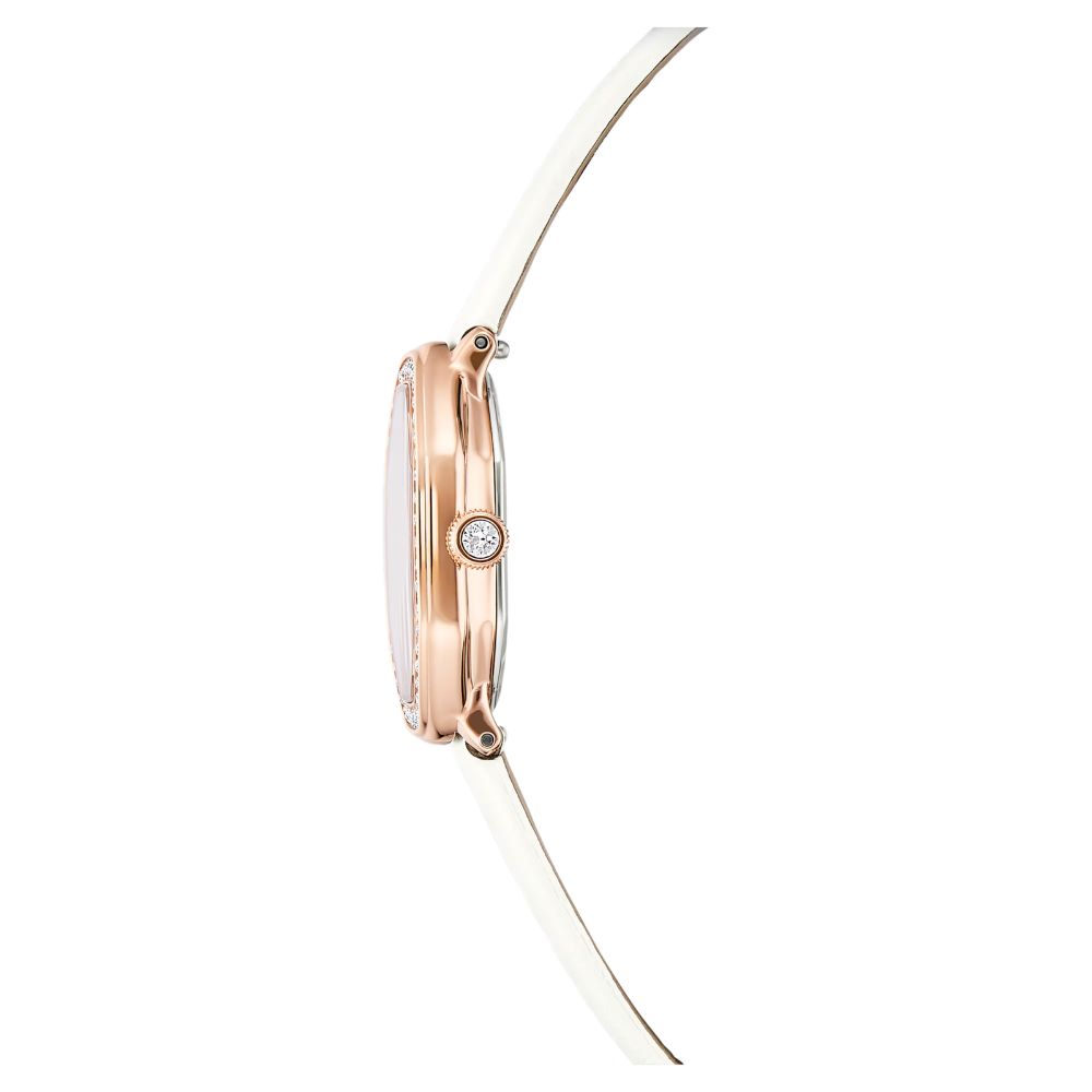 montre-swarovski-dextera-octagon-rose-cuir-blanc-5730208 (5) Swarovski Dextera Octagon, cadran gris, acier rose, quartz – Image 7